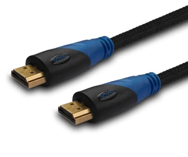 ⁨Savio CL-49 HDMI cable 5 m HDMI Type A (Standard) Black,Blue⁩ at Wasserman.eu