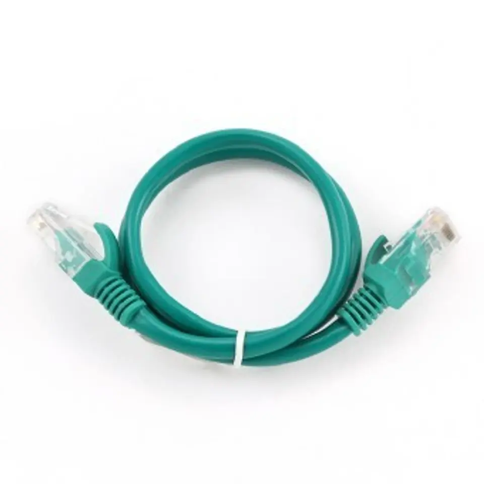 ⁨Patch cord kat.5e osłonka zalewana 1.5M zielony⁩ w sklepie Wasserman.eu