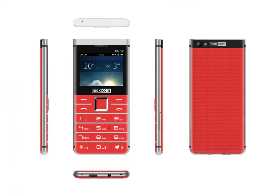 Mobile phone MaxCom MM 760 DUAL SIM RED at Wasserman.eu