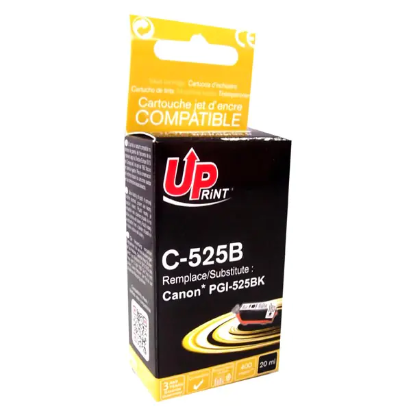 ⁨UPrint kompatybilny ink / tusz z PGI525PGBK, C-525B, black, 20ml, z chipem⁩ w sklepie Wasserman.eu