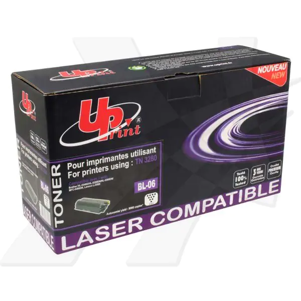 UPrint compatible toner cartridge with TN3280, black, 8000s, B.3280, for Brother HL-5340D, HL-5350DN, HL-5350DNT, HL-5380DN, UPrint at Wasserman.eu