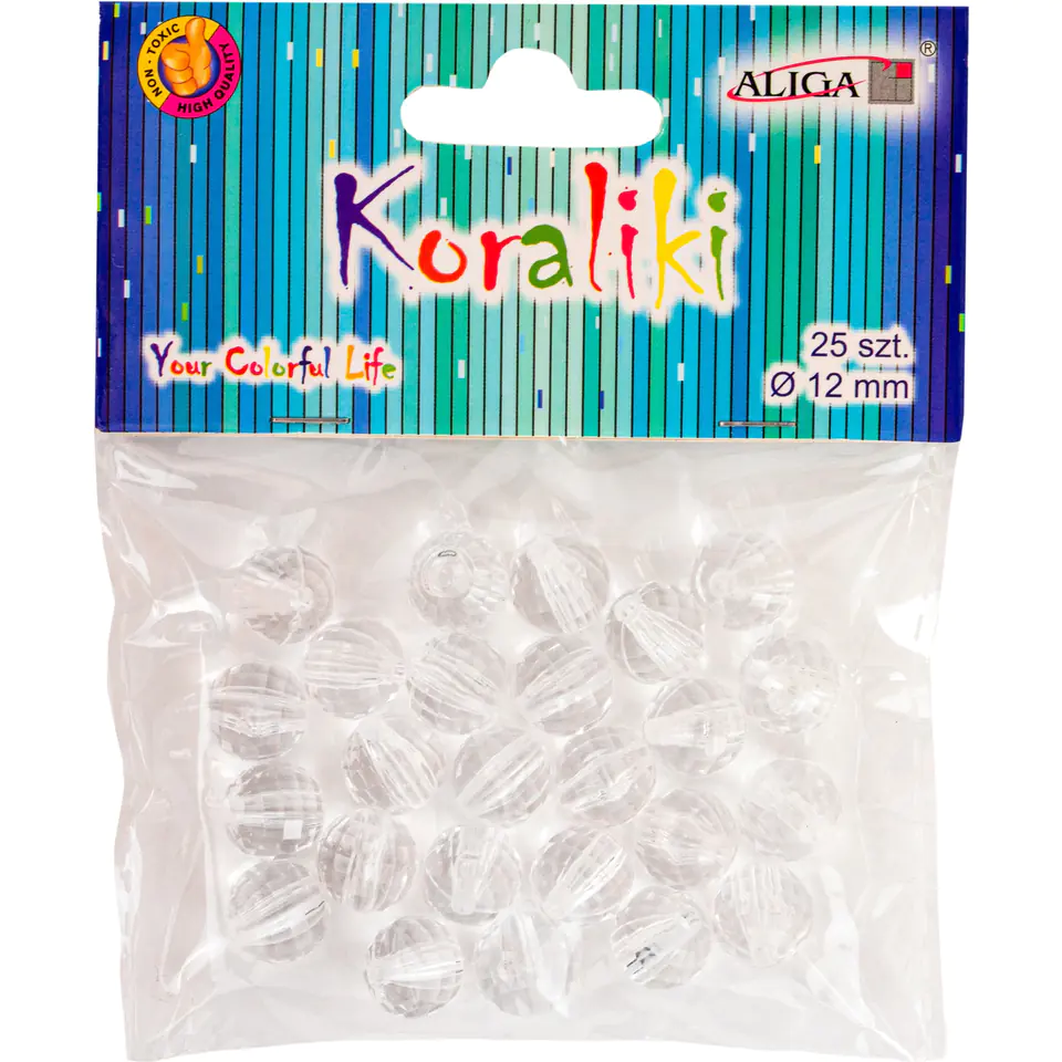 ⁨Koraliki plastikowe 12mm (25) PJ-0637 ALIGA⁩ w sklepie Wasserman.eu