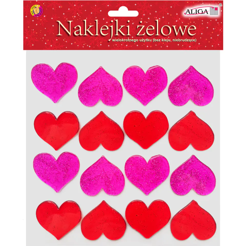 ⁨Naklejki żelowe SERCA ZNK-5901 ALIGA⁩ w sklepie Wasserman.eu