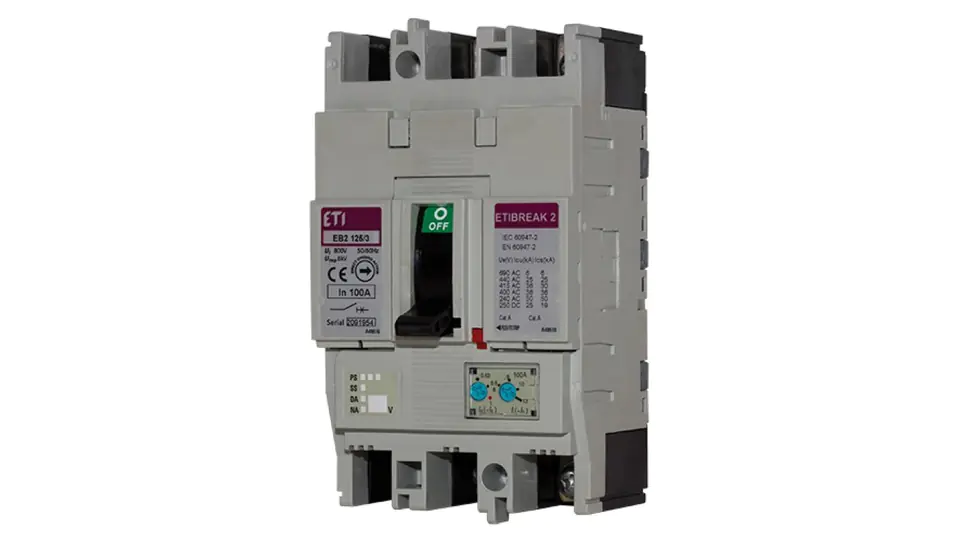 ⁨Compact circuit breaker 3P 125A 25kA /thermo-magnetic trigger/ EB2 125/3L 004671026⁩ at Wasserman.eu