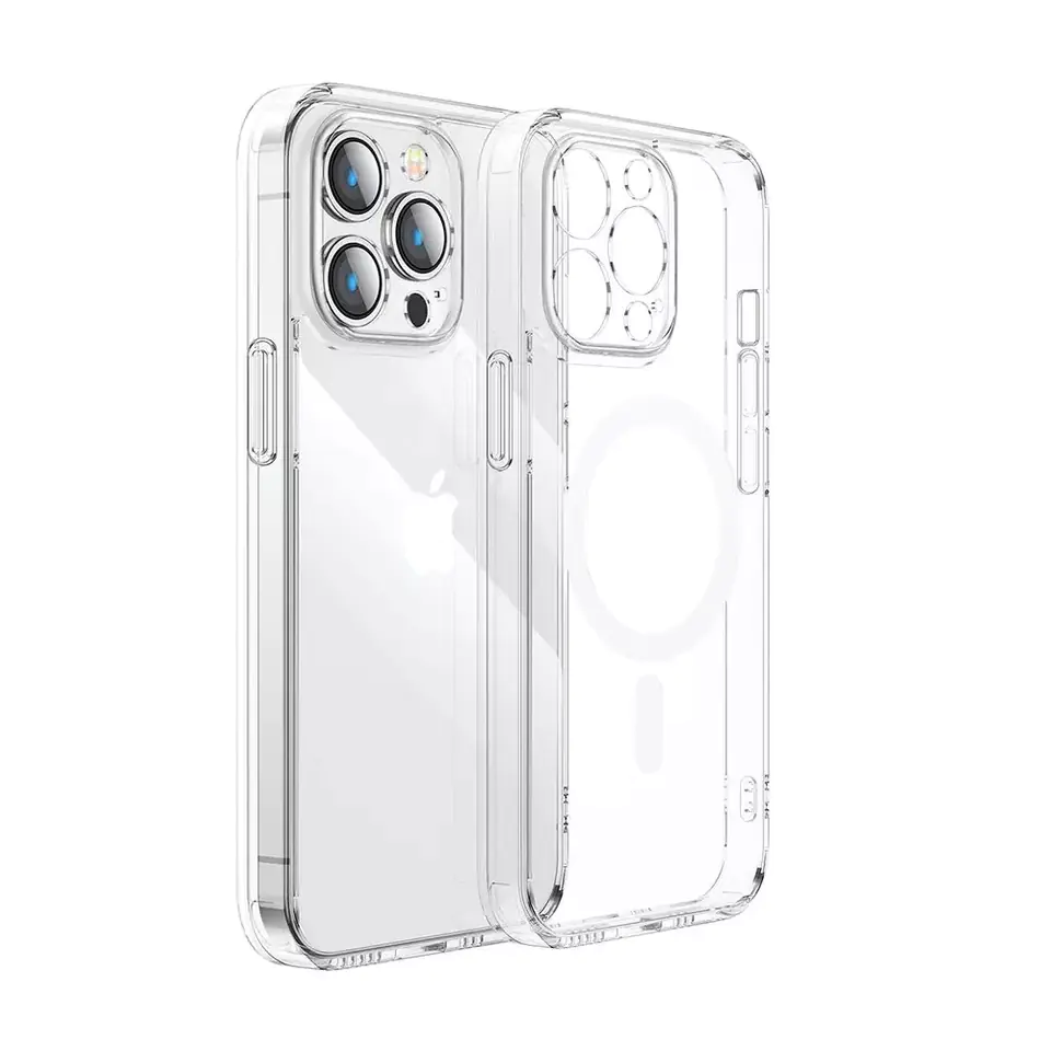 ⁨Joyroom 14D Magnetic Case magnetyczne etui do iPhone 14 Plus kompatybilne z MagSafe przezroczysty (JR-14D7)⁩ w sklepie Wasserman.eu