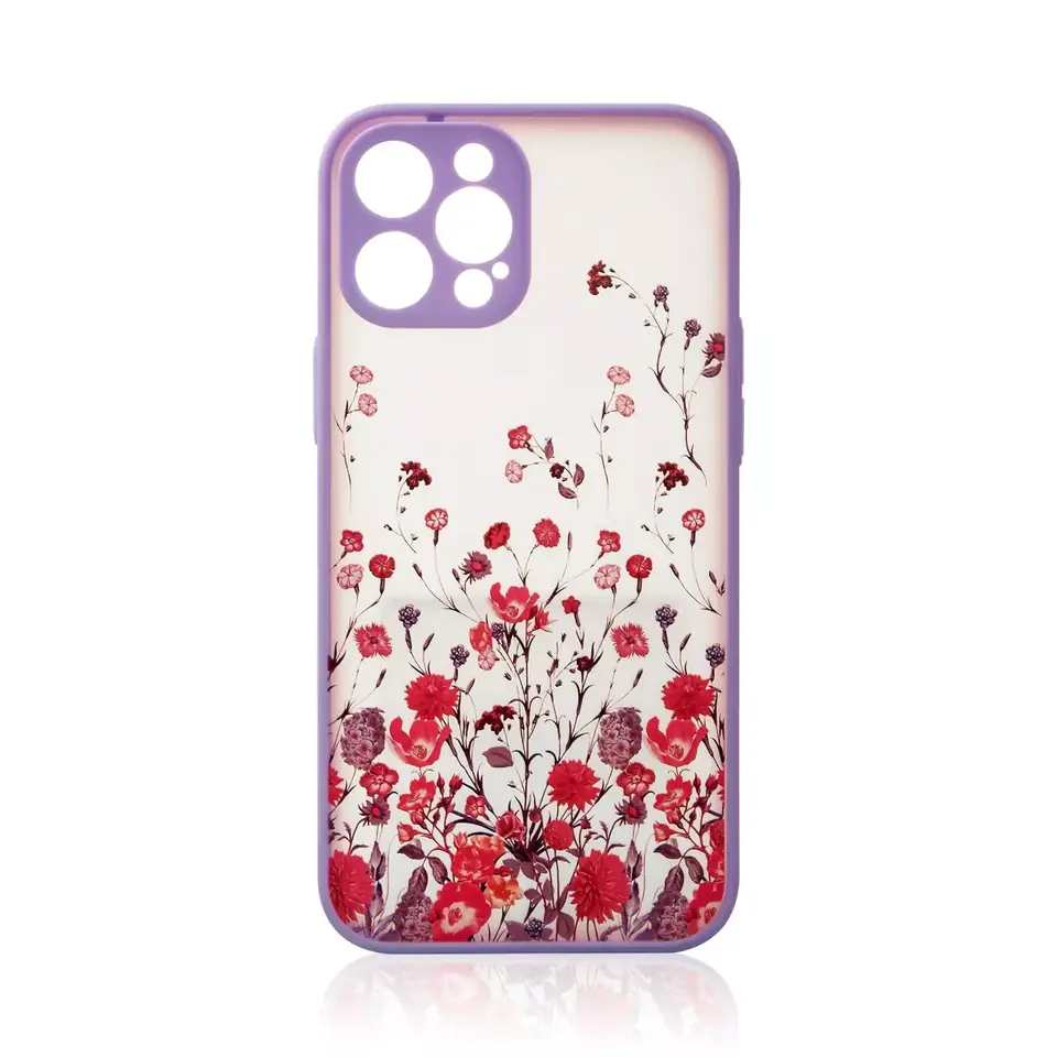 ⁨Design Case Case for iPhone 13 Pro Max Floral Case purple⁩ at Wasserman.eu