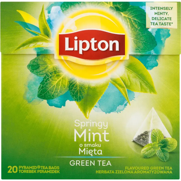 ⁨Herbata LIPTON PIRAMID (20 torebek) zielona z miętą GREEN TEA INTENSE MINT⁩ w sklepie Wasserman.eu