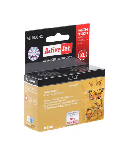 ⁨ACJ-AL-100BK ActiveJet Ink cartridge for Lexmark 100/108XL black AL-100BNX (AL-100BK)⁩ at Wasserman.eu