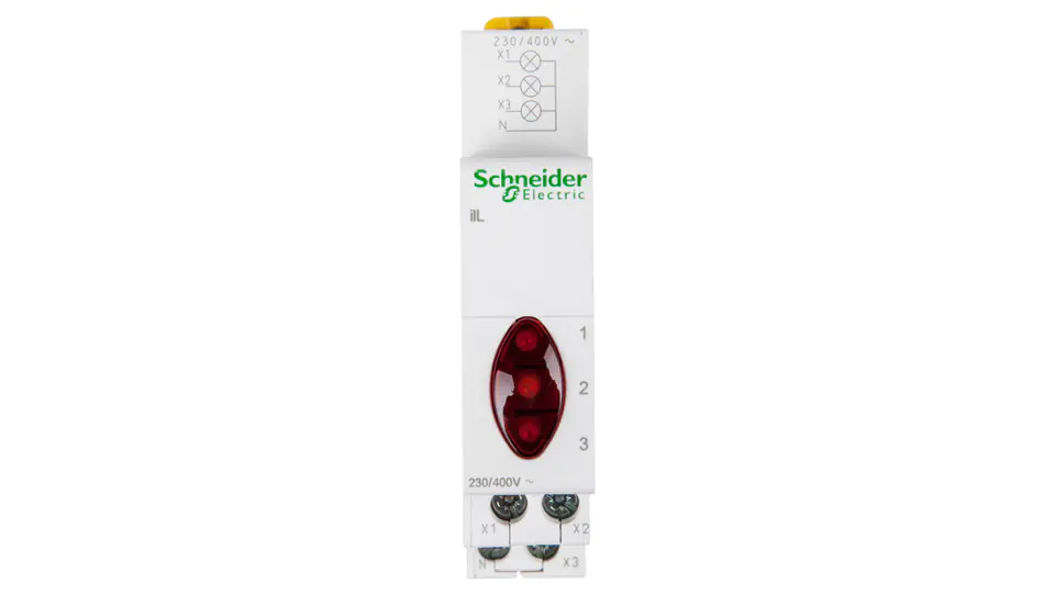 ⁨Modular lamp 3-phase red 230-400V AC iIL A9E18327⁩ at Wasserman.eu