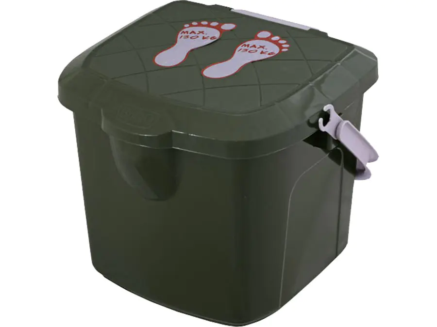 ⁨Fishing stool bucket 15.5l BranQ green⁩ at Wasserman.eu