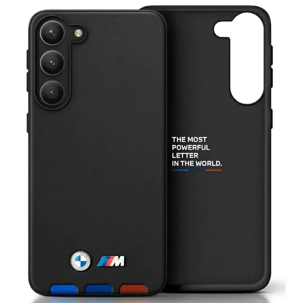 ⁨Etui BMW BMHCSA5422PTDK A54 czarny/black Leather Stamp Tricolor⁩ w sklepie Wasserman.eu