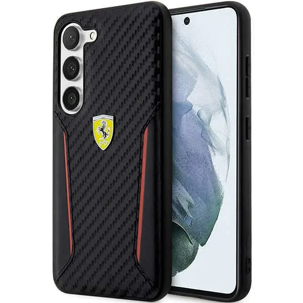 ⁨Ferrari FEHCS23MNPYK S23+ S916 czarny/black hardcase Carbon Contrast Edges⁩ w sklepie Wasserman.eu