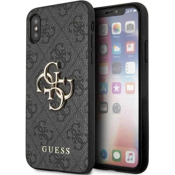 ⁨Guess GUHCPX4GMGGR iPhone X/XS szary/grey hardcase 4G Big Metal Logo⁩ w sklepie Wasserman.eu