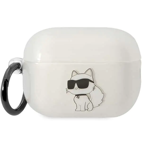 ⁨Karl Lagerfeld KLAP2HNCHTCT Airpods Pro 2 cover transparent Ikonik Choupette⁩ w sklepie Wasserman.eu