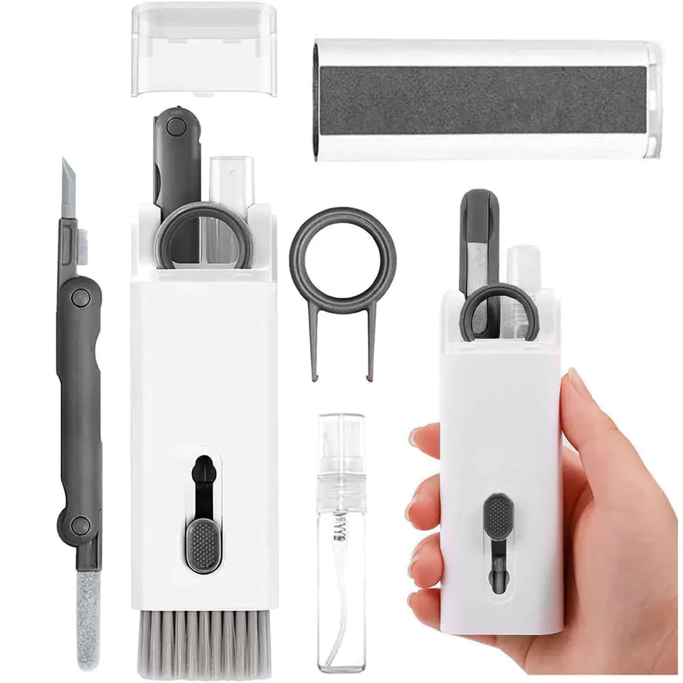 ⁨Headphone cleaner Multifunctional cleaning kit 7in1 Grey⁩ at Wasserman.eu