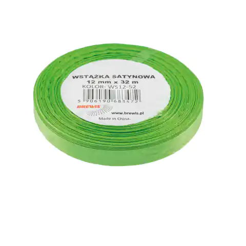 ⁨Satin ribbon 12mm/32m green BREWIS⁩ at Wasserman.eu