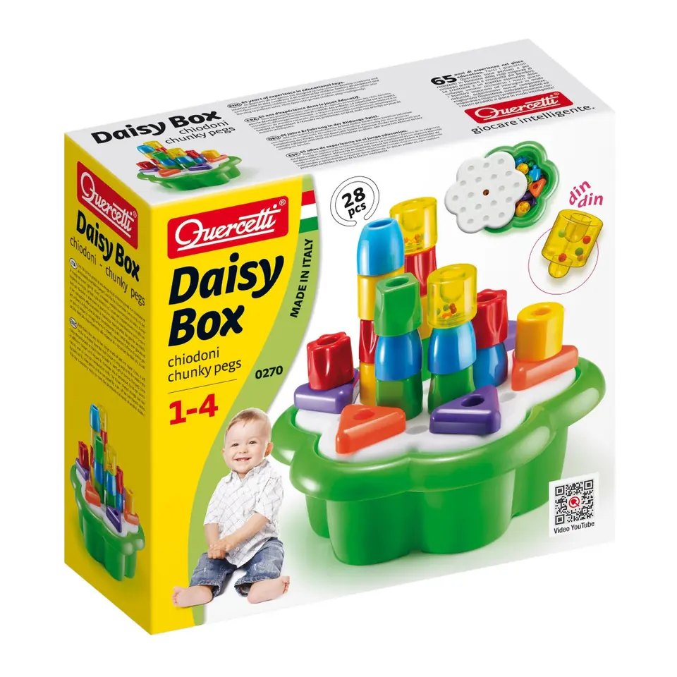 ⁨Quercetti Układanka Daisy Box Chunky Pegs 28 elementów⁩ at Wasserman.eu