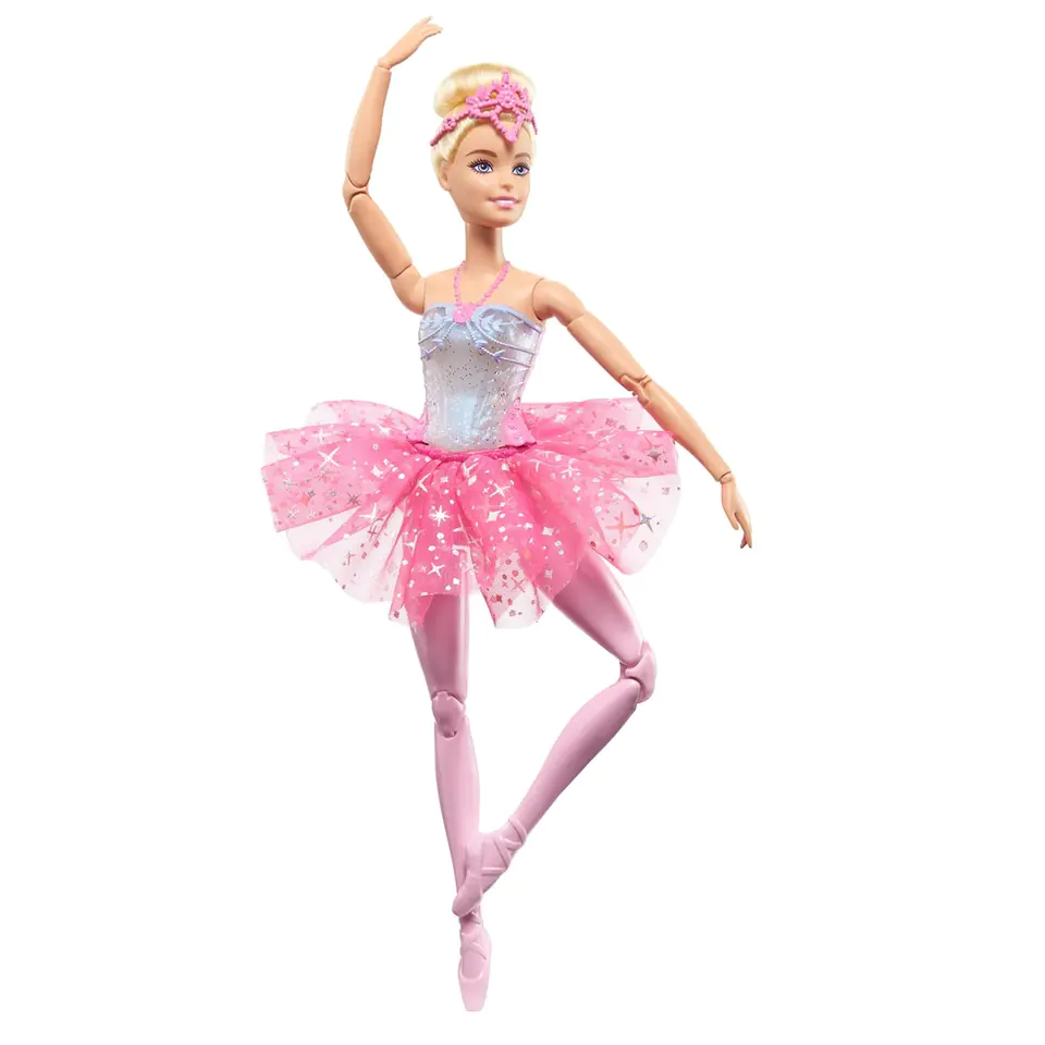 ⁨Barbie Baletnica Magiczne światełka Lalka Blondynka HLC25⁩ w sklepie Wasserman.eu