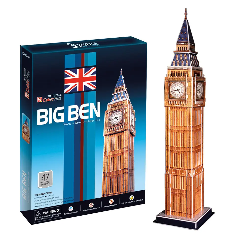 ⁨Puzzle 3D Clock Big Ben⁩ at Wasserman.eu