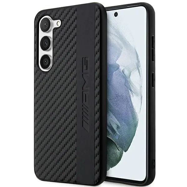 ⁨AMG AMHCS23MBLSCA S23+ S916 czarny/black hardcase Carbon Stripe&Embossed⁩ w sklepie Wasserman.eu