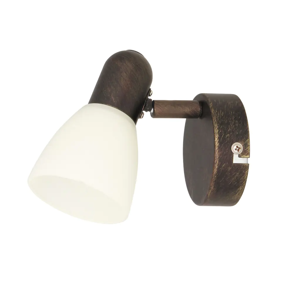 ⁨Soma spot wall lamp E14 1x40W antic brown cream⁩ at Wasserman.eu