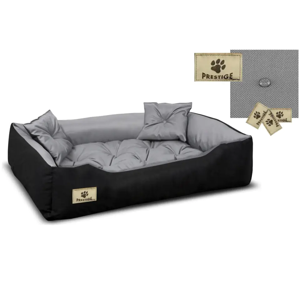 Legowisko Prestige dla psa, kota 80x60 / 100x75 szaro-czarne w sklepie Wasserman.eu