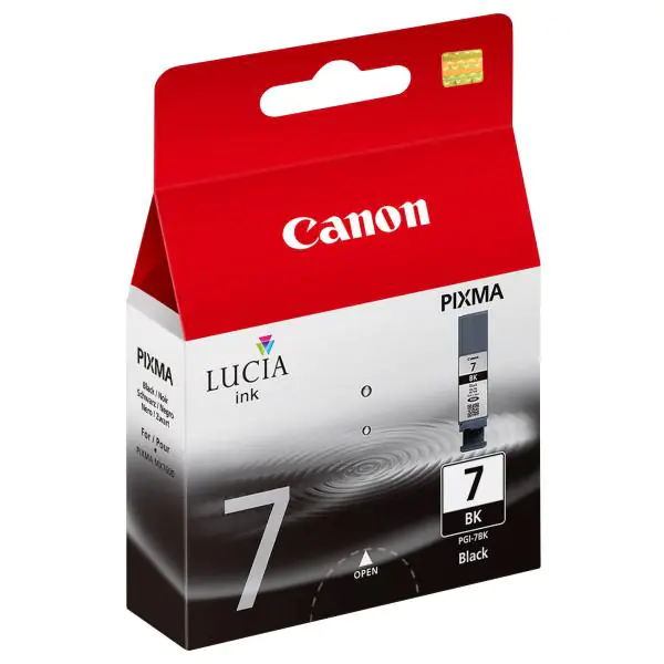 ⁨Canon original ink/ink PGI7BK, black, 570s, 2444B001, Canon Pixma MX7600⁩ at Wasserman.eu