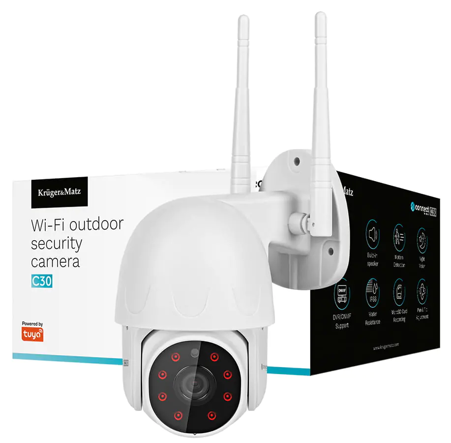 ⁨Kamera wi-fi IP Connect C30 Tuya KM2207-1 zewn.⁩ w sklepie Wasserman.eu