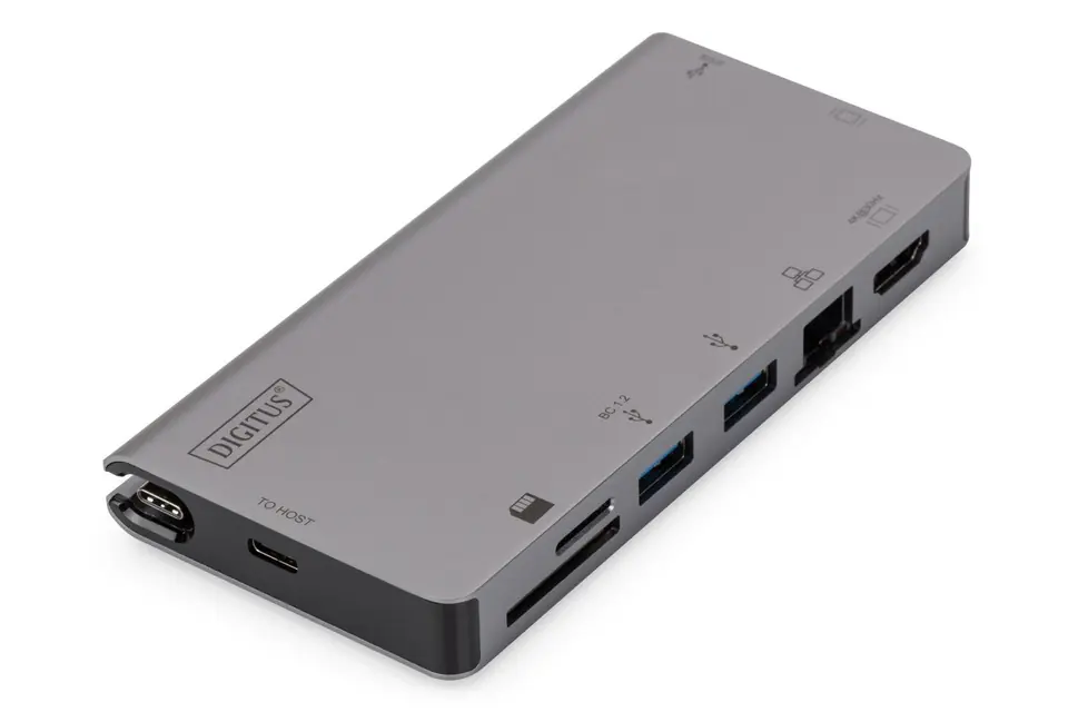 Stacja dokująca USB Typ C, 8 portów, 4K 30Hz, PD 3.0 HQ aluminiowa w sklepie Wasserman.eu