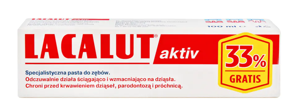 ⁨LACALUT Pasta do zębów Activ paradontoza 75 ml + 33% gratis⁩ w sklepie Wasserman.eu