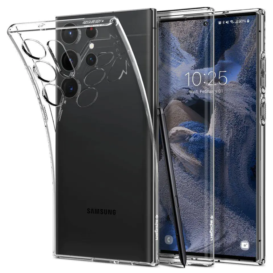 ⁨Etui SAMSUNG GALAXY S23 ULTRA Spigen Liquid Crystal Clear transparentne⁩ w sklepie Wasserman.eu