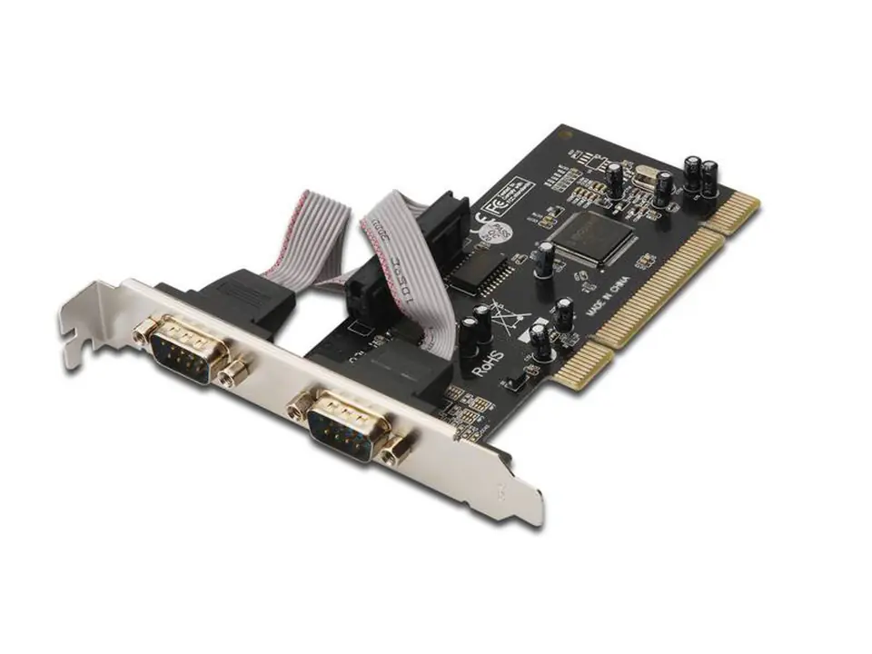 ⁨Karta rozszerzeń/Kontroler RS232 PCI, 2xDB9, Low Profile, Chipset: MCS9865⁩ w sklepie Wasserman.eu