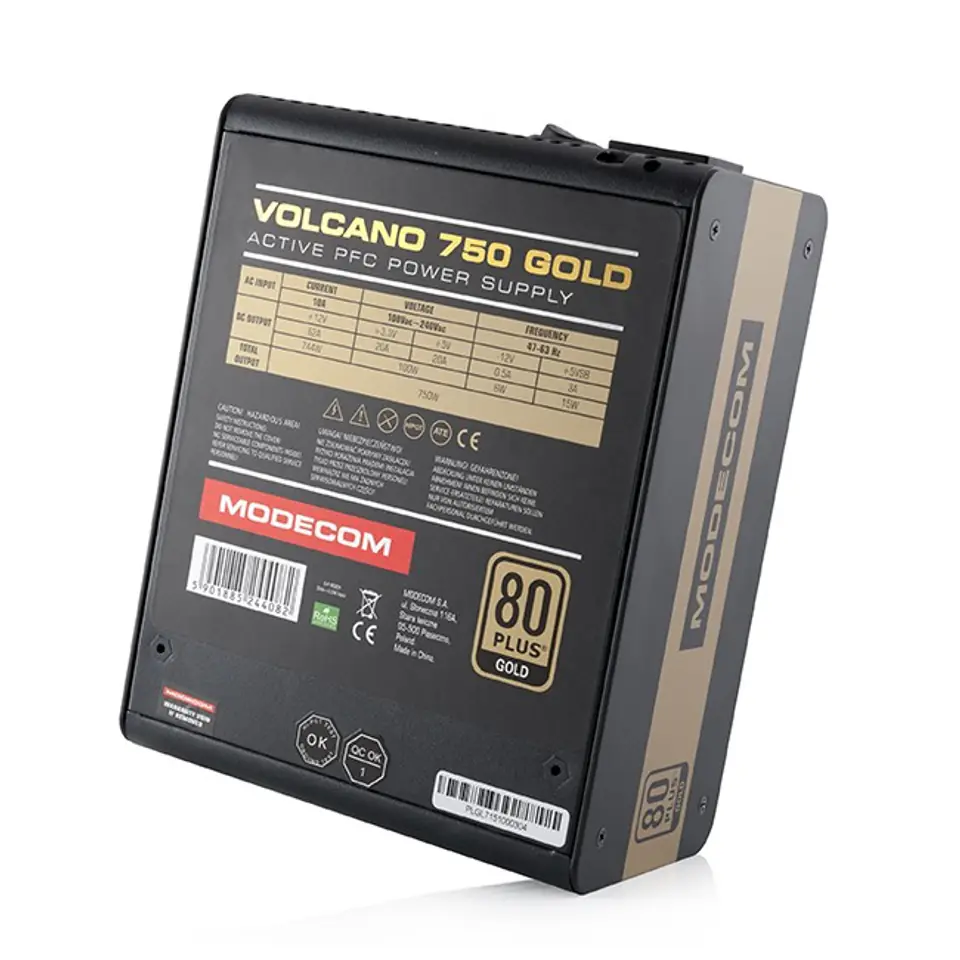 ⁨POWER SUPPLY VOLCANO 750 GOLD 120mm FAN⁩ at Wasserman.eu