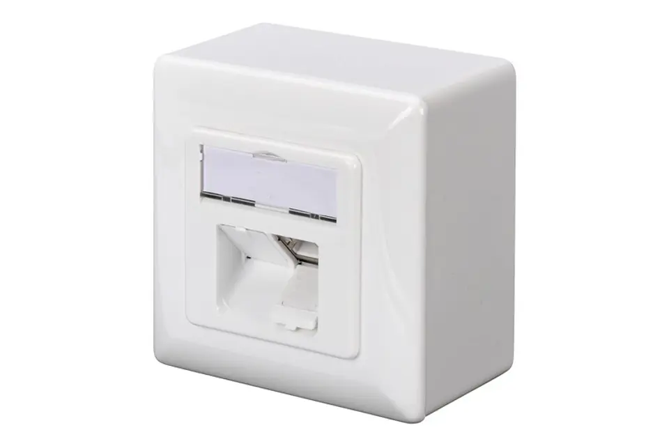 ⁨CAT 5e modular wall outlets shielded 2x RJ45 LSA⁩ at Wasserman.eu