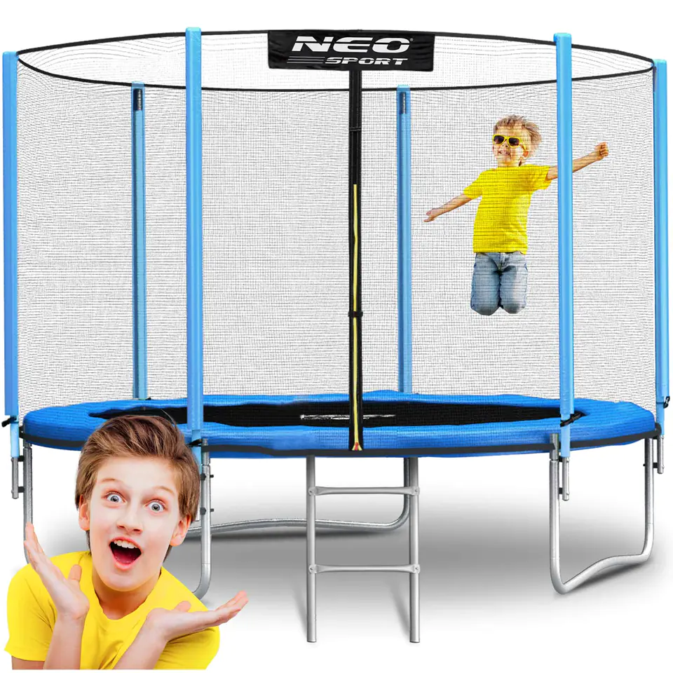 ⁨Trampolina ogrodowa 10ft/312cm z siatką zewnętrzną i drabinką Neo-Sport⁩ w sklepie Wasserman.eu