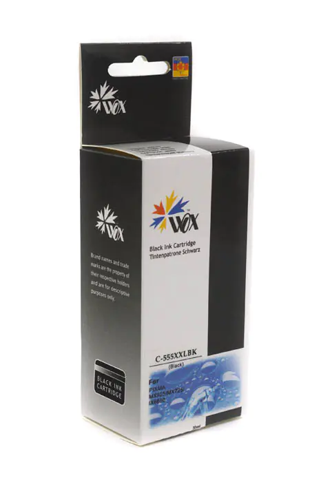 ⁨Tusz Wox Black CANON PGI 555BK XXL z chipem zamiennik PGI-555PGBKXXL (8049B001)⁩ w sklepie Wasserman.eu