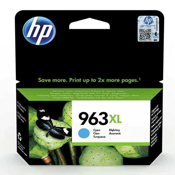 ⁨HP oryginalny ink / tusz 3JA27AE#301, HP 963XL, high capacity, cyan, blistr, 1600s, 22.92ml⁩ w sklepie Wasserman.eu
