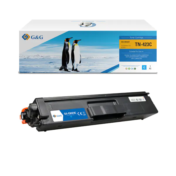 ⁨G&G kompatybilny toner z Brother TN423C, NT-CB423C, cyan, 4000s⁩ w sklepie Wasserman.eu