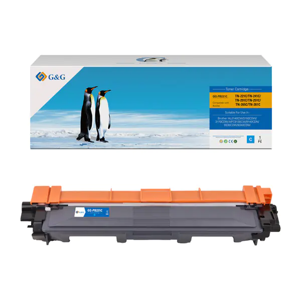 ⁨G&G kompatybilny toner z Brother TN241C, NT-PB221C, cyan, 1400s⁩ w sklepie Wasserman.eu