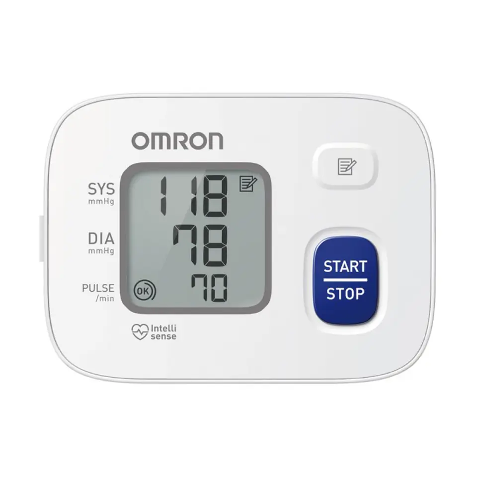 ⁨OMRON RS2 HEM-6161-D Ciśnieniomierz nadgarstkowy, IHB, pamięć 30 pomiarów⁩ w sklepie Wasserman.eu