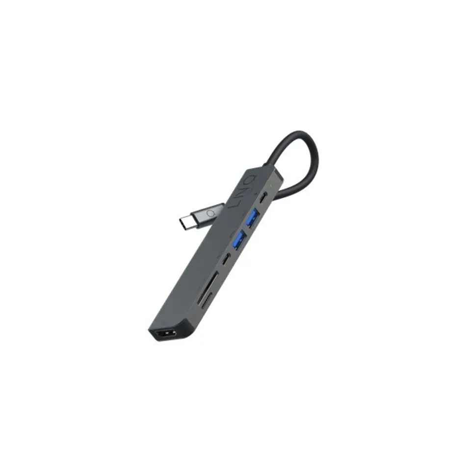 Hub 7in1 2xUSB 3.0,USB-C, USB-C PD, HDMI, SD, microSD at Wasserman.eu