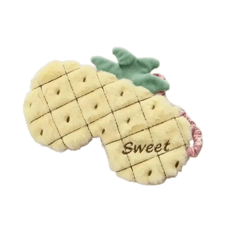 ⁨Maska do spania futrzana ananas żółte sweet OPK05⁩ w sklepie Wasserman.eu