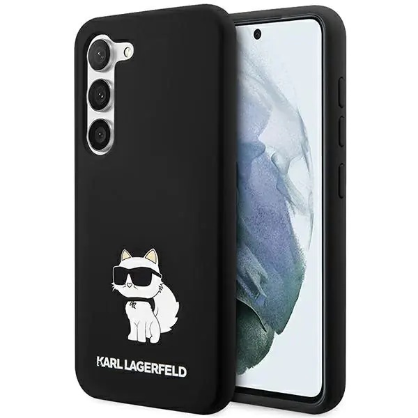 ⁨Karl Lagerfeld KLHCS24MSNCHBCK S24+ S926 hardcase czarny/black Silicone Choupette⁩ w sklepie Wasserman.eu