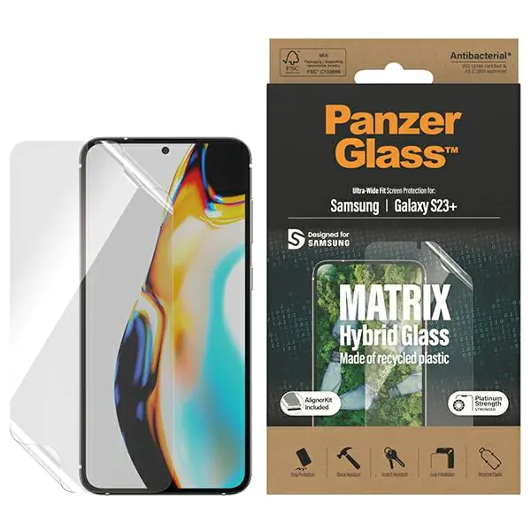 ⁨PanzerGlass Matrix Sam S23+ S916 Screen Protection 7319 z pozycjonerem⁩ w sklepie Wasserman.eu