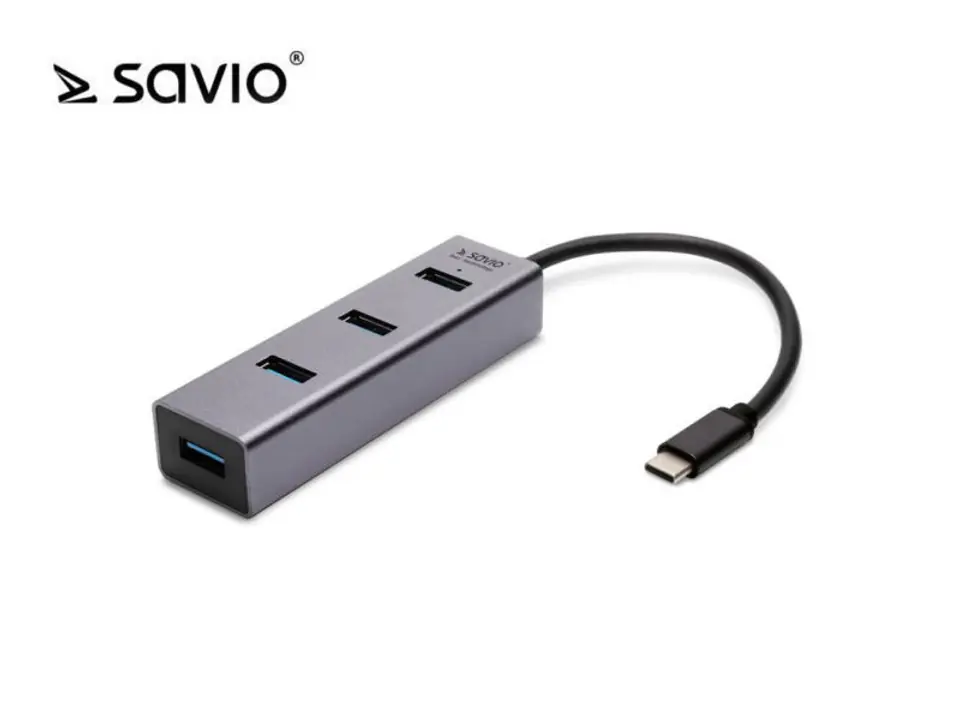 4-Portowy HUB USB Typ C SAVIO AK-46 w sklepie Wasserman.eu