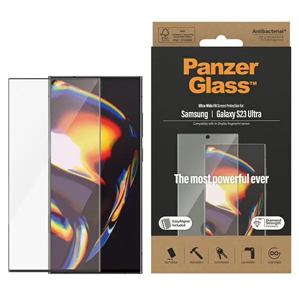 ⁨PanzerGlass Ultra-Wide Fit Sam S23 Ultra S918 Screen Protection 7317 z aplikatorem⁩ w sklepie Wasserman.eu