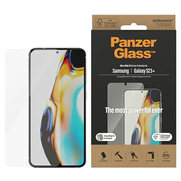 ⁨PanzerGlass Ultra-Wide Fit Sam S23+ S916 Screen Protection 7316 z aplikatorem⁩ w sklepie Wasserman.eu