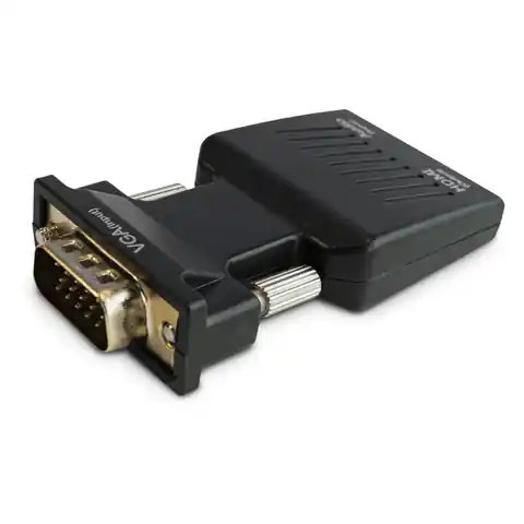 ⁨SAVIO CL-145 VGA to HDMI Konverter + Audio (3,5mm) Full HD (1080p) schwarz⁩ im Wasserman.eu