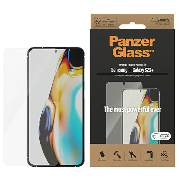 ⁨PanzerGlass Ultra-Wide Fit Sam S23+ S916 Screen Protection 7323⁩ w sklepie Wasserman.eu