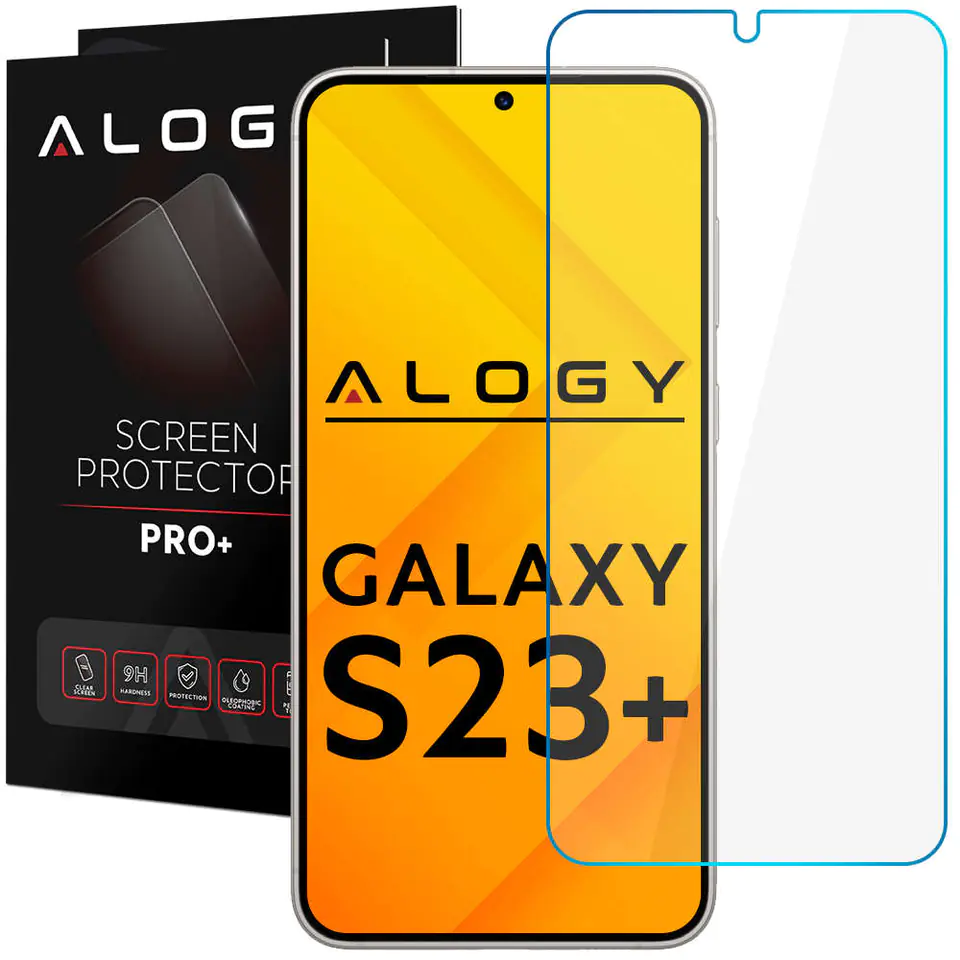 ⁨Szkło hartowane 9H Alogy Screen Protector PRO+ ochrona na ekran do Samsung Galaxy S23 Plus⁩ w sklepie Wasserman.eu